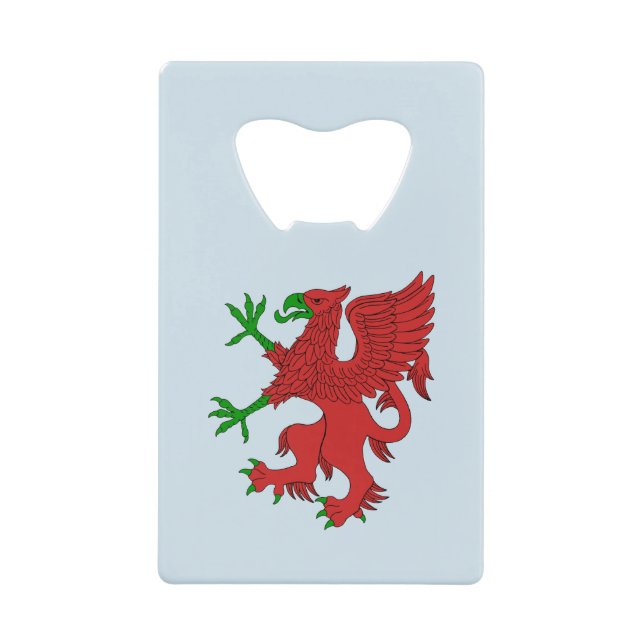 Abrebotellas De Tarjeta De Crédito Griffin en rojo y verde (Anverso)