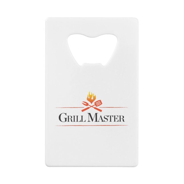 Abrebotellas De Tarjeta De Crédito Grill Master (Reverso)
