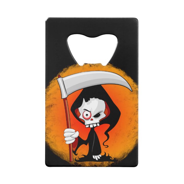 Abrebotellas De Tarjeta De Crédito Grim Reaper Personalizado (Anverso)