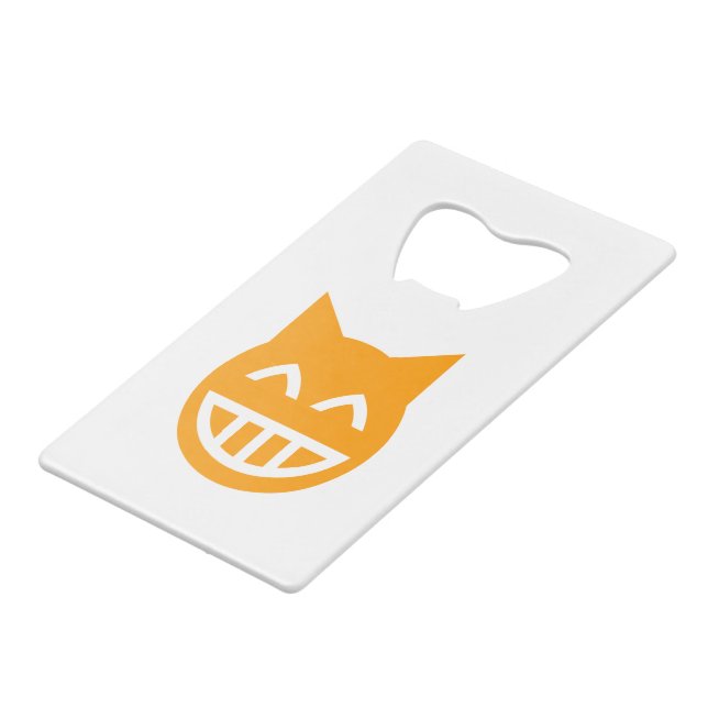 Abrebotellas De Tarjeta De Crédito Grinning Emoji Cat (Ángulo frontal)