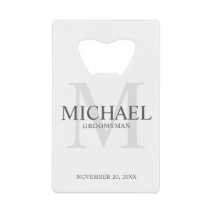 Abrebotellas De Tarjeta De Crédito Groomsmen personalizado elegante