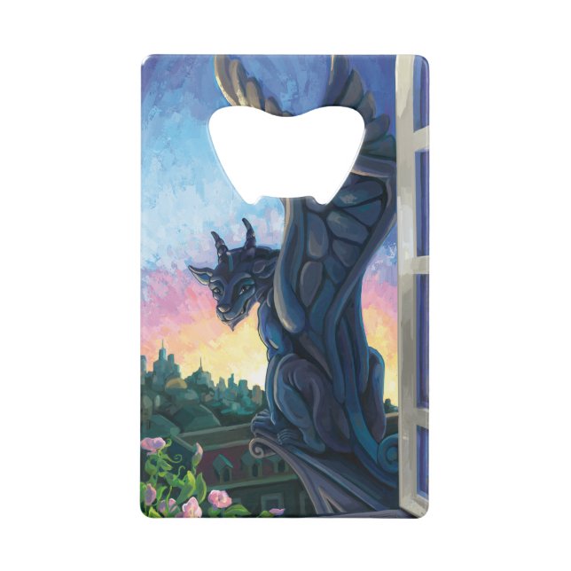 Abrebotellas De Tarjeta De Crédito Guardián Gárgola (Reverso)