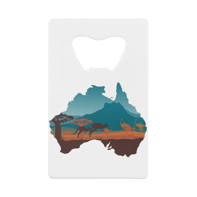 Abrebotellas De Tarjeta De Crédito Guay Kangaroo Australia Travel Support Australia (Anverso)