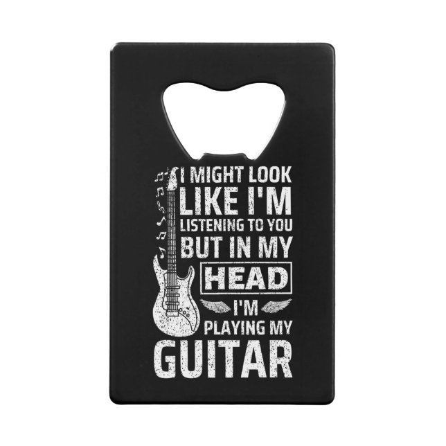 Abrebotellas De Tarjeta De Crédito Guitar Music (Anverso)