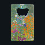Abrebotellas De Tarjeta De Crédito Gustav Klimt - Jardín de flores<br><div class="desc">Jardín de flores - Gustav Klimt en 1905-1907</div>