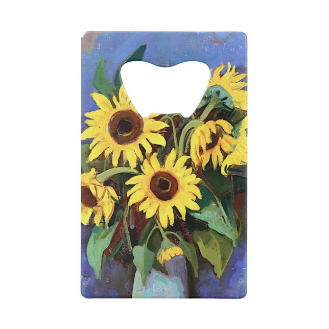 Abrebotellas De Tarjeta De Crédito Gustave Loiseau Sunflower Fotos estéticas Sunfl (Anverso)