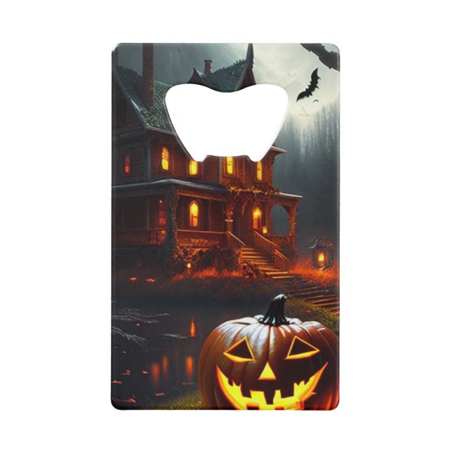 Abrebotellas De Tarjeta De Crédito Halloween/Calabaza/Caída (Anverso)