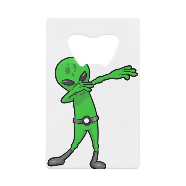 Abrebotellas De Tarjeta De Crédito halloween dabbing alien (Anverso)