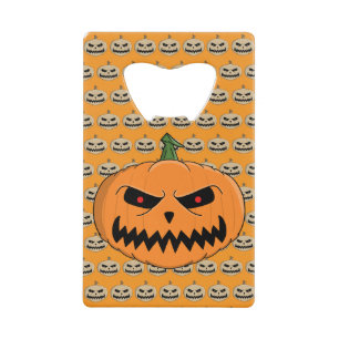 Abrebotellas De Tarjeta De Crédito Halloween de Menacing Jack O'Lantern