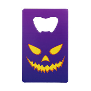 Abrebotellas De Tarjeta De Crédito Halloween Grinning Face Jack o Lantern Pumpkin