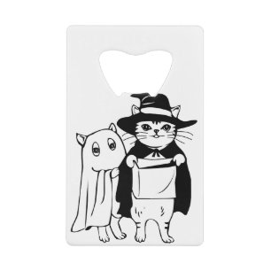 Abrebotellas De Tarjeta De Crédito Halloween Haunted Cat Witch Costume