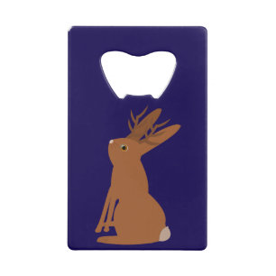 Abrebotellas De Tarjeta De Crédito Halloween Jackalope Trick o Tret Personalizado