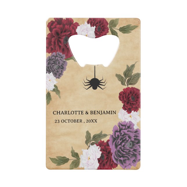 Abrebotellas De Tarjeta De Crédito Halloween Wedding Favor (Anverso)