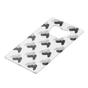 Abrebotellas De Tarjeta De Crédito Hand Silhouette Camel