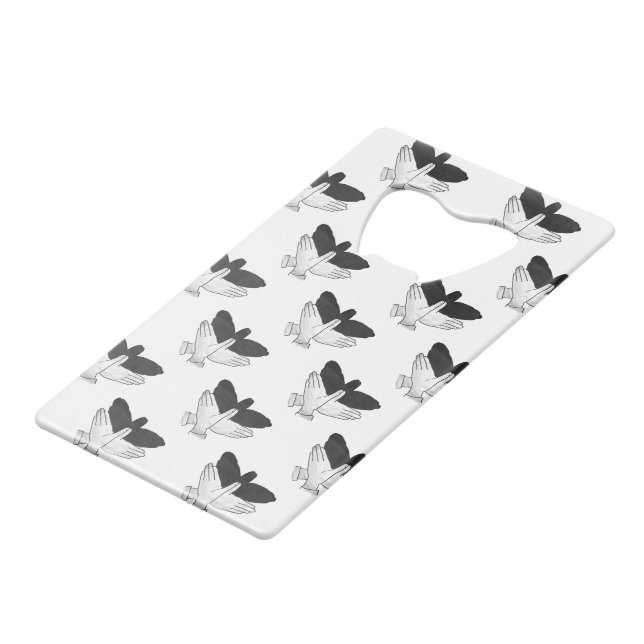 Abrebotellas De Tarjeta De Crédito Hand Silhouette Eagle (Ángulo frontal)