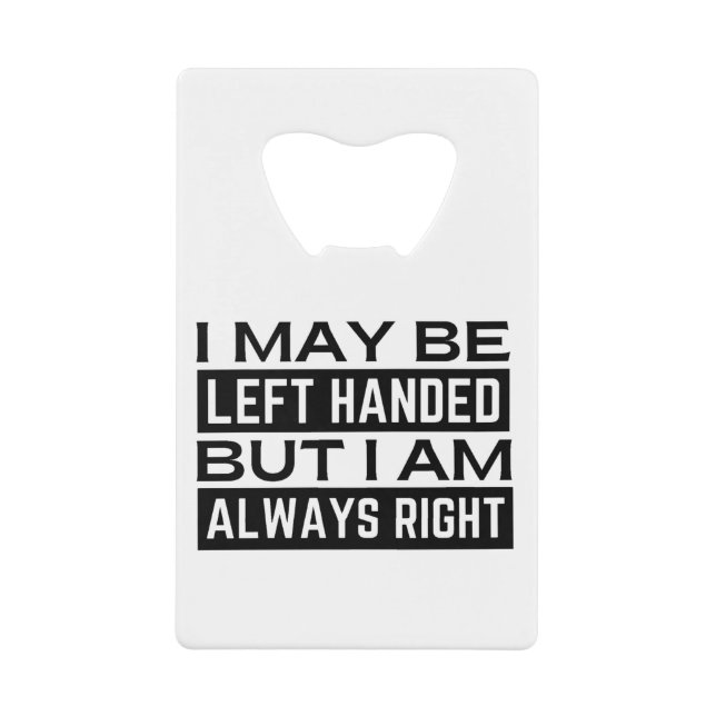 Abrebotellas De Tarjeta De Crédito Hander izquierdo (Anverso)