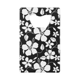 ABREBOTELLAS DE TARJETA DE CRÉDITO HAWAIIAN HULA (HIBISCO) NEGRO