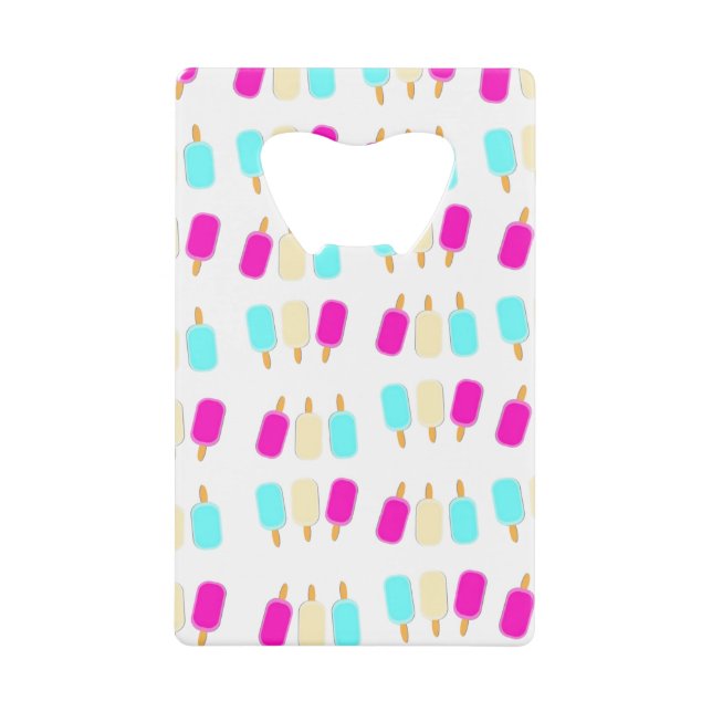 Abrebotellas De Tarjeta De Crédito helado tres colores (Anverso)