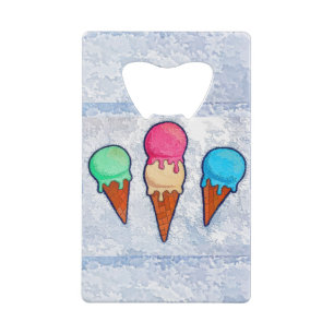Abrebotellas De Tarjeta De Crédito Helados de Crema