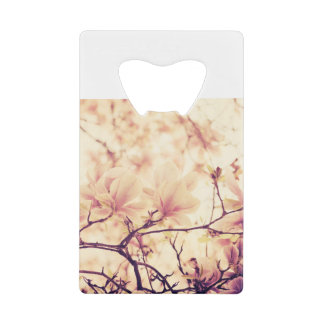 Abrebotellas De Tarjeta De Crédito Hermosa flor de magnolia pastel
