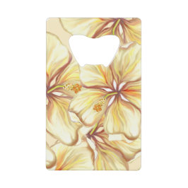 Abrebotellas De Tarjeta De Crédito Hibiscus & lace YELLOW