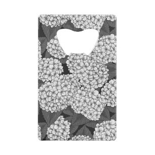 Abrebotellas De Tarjeta De Crédito Hidrangea blanca