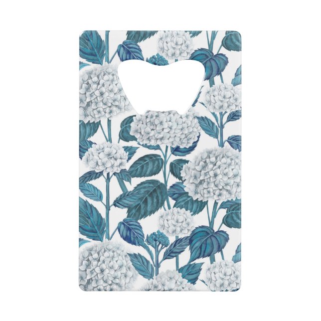 Abrebotellas De Tarjeta De Crédito Hidrangea blanca acuarela (Anverso)