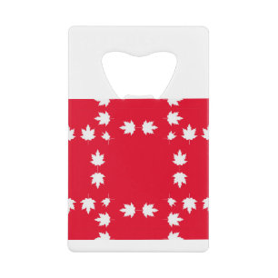 Abrebotellas De Tarjeta De Crédito hojas de arce de canadá