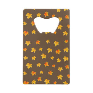 Abrebotellas De Tarjeta De Crédito Hojas de arce de otoño