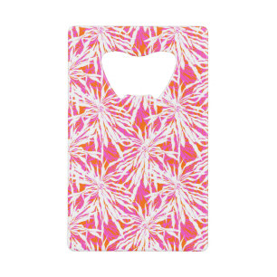 Abrebotellas De Tarjeta De Crédito Hojas de palma tropicales