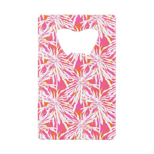 Abrebotellas De Tarjeta De Crédito Hojas de palma tropicales (Anverso)