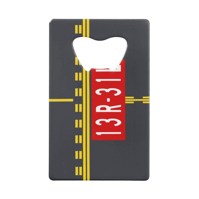 Abrebotellas De Tarjeta De Crédito Holding Point Marking 13R-31L (Anverso)