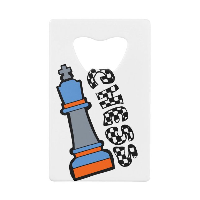 Abrebotellas De Tarjeta De Crédito hombres de ajedrez (Anverso)