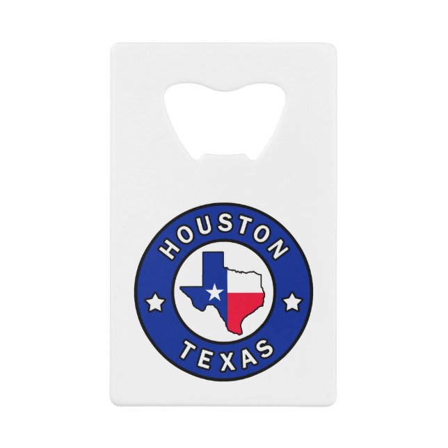 Abrebotellas De Tarjeta De Crédito Houston Texas (Anverso)
