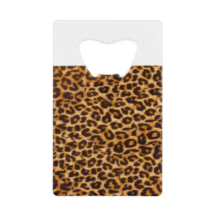Abrebotellas De Tarjeta De Crédito Huella de leopardo, huella de chita, rosa, niña