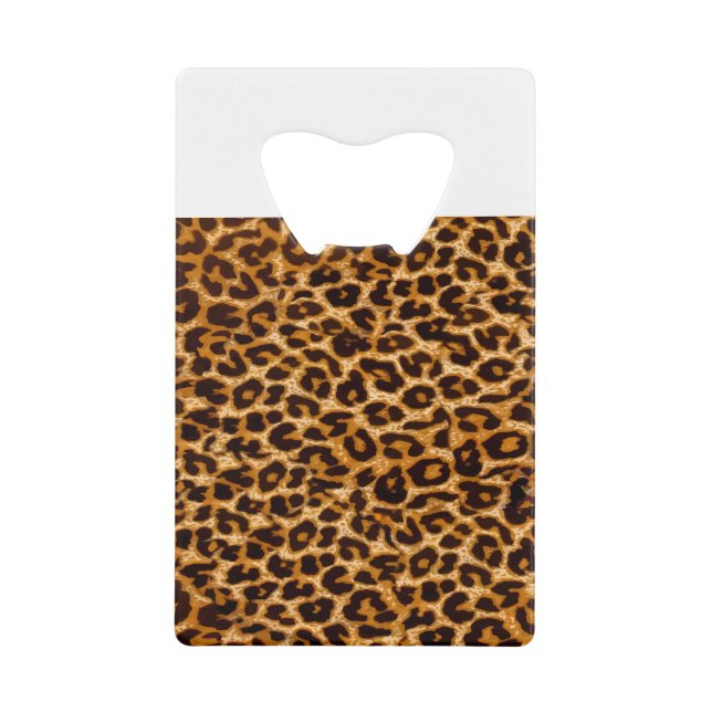 Abrebotellas De Tarjeta De Crédito Huella de leopardo, huella de chita, rosa, niña (Anverso)