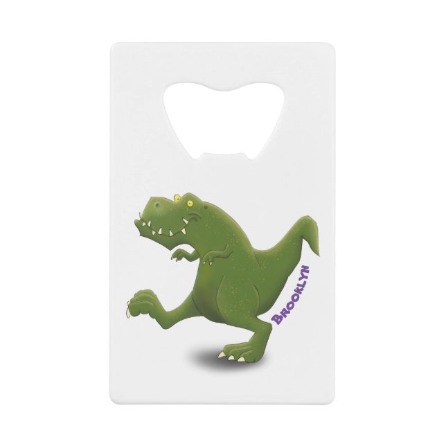 Abrebotellas De Tarjeta De Crédito Humor divertido de los personalizados de los dinos (Anverso)
