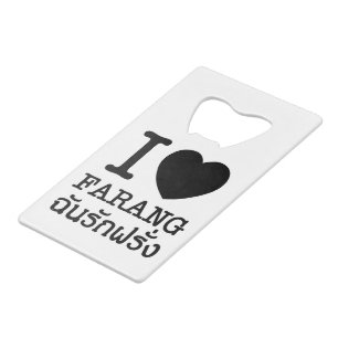 Abrebotellas De Tarjeta De Crédito I Black Heart (Love) Farang