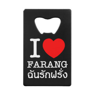 Abrebotellas De Tarjeta De Crédito I Heart (Love) Farang