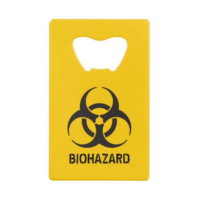 Abrebotellas De Tarjeta De Crédito Icono de Biopeligro (Anverso)