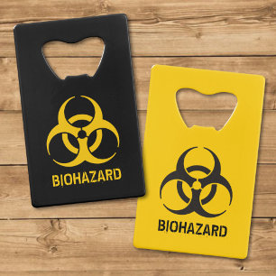 Abrebotellas De Tarjeta De Crédito Icono de riesgo biológico