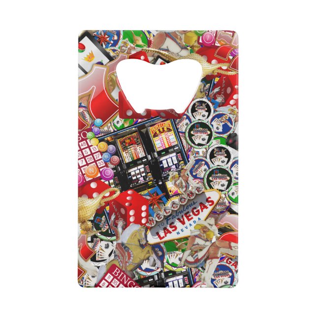 Abrebotellas De Tarjeta De Crédito Iconos de Las Vegas - Delight (Anverso)