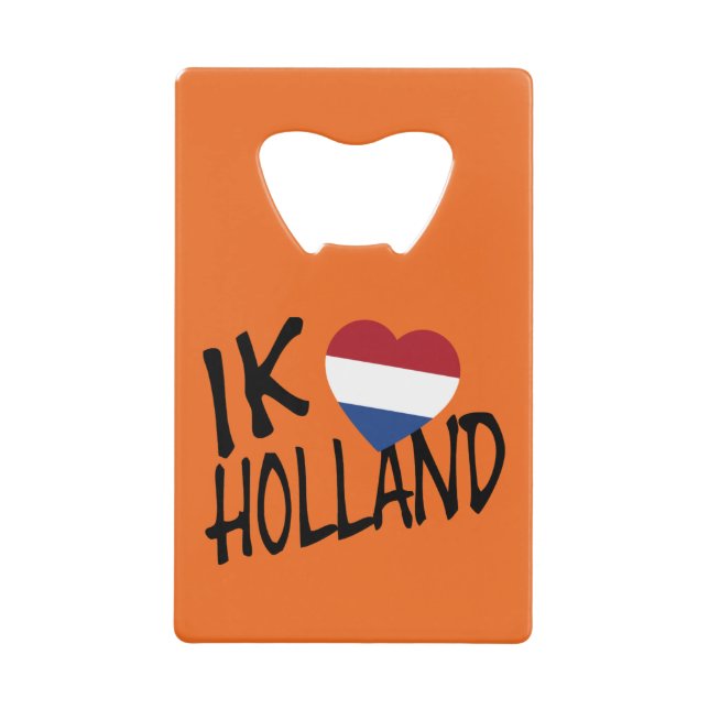 Abrebotellas De Tarjeta De Crédito Ik Heartflag Holland bk on o bocnt (Anverso)