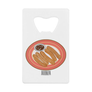Abrebotellas De Tarjeta De Crédito Ilustracion Churro personalizado