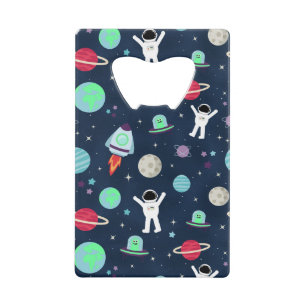 Abrebotellas De Tarjeta De Crédito Ilustracion de patrón de espacio