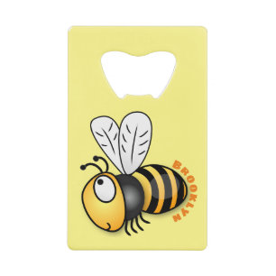 Abrebotellas De Tarjeta De Crédito Ilustracion de personalizado de abejas alegres