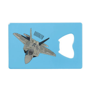 Abrebotellas De Tarjeta De Crédito Ilustracion de personalizado de aviones de combate