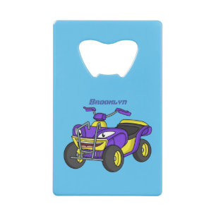 Abrebotellas De Tarjeta De Crédito Ilustracion de personalizado de cuatro ruedas mora