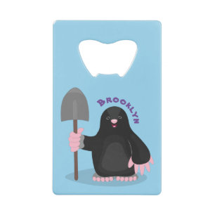 Abrebotellas De Tarjeta De Crédito Ilustracion de personalizado de lunar feliz