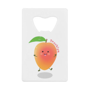 Abrebotellas De Tarjeta De Crédito Ilustracion de personalizado de mango feliz